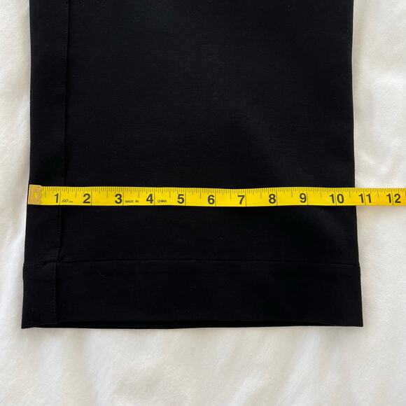 Quince NWT Ultra-Stretch Ponte Cropped Wide Leg Black Pants, Size 12 - Picture 13 of 13